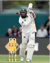  ??  ?? Hashim Amla was targeted by an offensive message at the Hobart test.