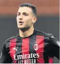  ??  ?? United’s Diogo Dalot is on loan with Italian giants AC Milan