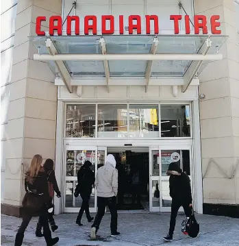  ?? REYNARD LI/BLOOMBERG FILES ?? Canadian Tire CEO Stephen Wetmore says the retailer is “well-positioned over the next three or four years for any competitio­n, from an online point of view” after it hit record Q3 sales.