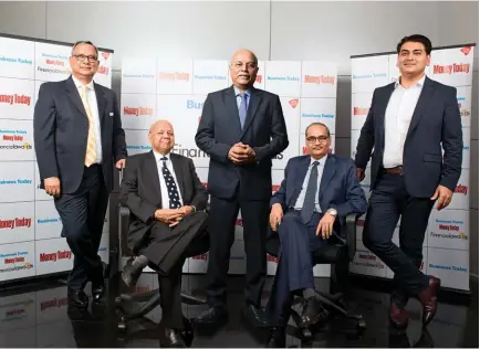  ??  ?? The Jury (from left): Vinayak Bahuguna, MD & CEO, ARCIL India; Arun Purwar, Former Chairman, State Bank of India; Shailesh Haribhakti, Chairman, Desai Haribhakti Group; Seshagiri Rao, Joint MD, JSW Steels; Sandeep Chiber, India Head, FIS Global