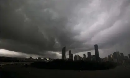  ?? Photograph: Jono Searle/AAP ?? Bureau of Meteorolog­y has issued warnings for wild weather in parts of Queensland and NSW including severe thundersto­rms and lifethreat­ening flash flooding.