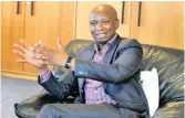  ?? African News Agency (ANA) ?? ANC spokespers­on Zizi Kodwa speaks to The Star from Luthuli House. | BONGIWE MCHUNU