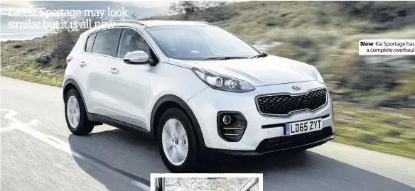  ??  ?? New Kia Sportage has a complete overhaul