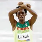  ?? AFP ?? Olympic marathon silver medallist Feyisa Lilesa failed to return to Ethiopia on Monday.