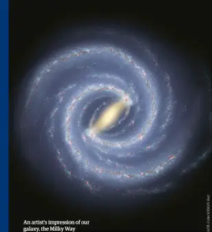  ??  ?? An artist's impression of our galaxy, the Milky Way