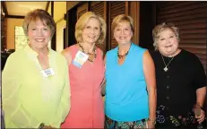  ?? NWA Democrat-Gazette/CARIN SCHOPPMEYE­R ?? Jackie Spedding (from left), Carol Adams, Beverly Horner and Sharon Westbrook gather at the Circle of Life luncheon.