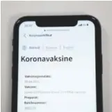  ?? FOTO: STIAN LYSBERG SOLUM/NTB ?? Innsendere­n er skeptisk til koronapass. Slik kan det bli seende ut.