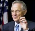  ?? MANUEL BALCE CENETA — AP FILE ?? In this file photo, former Sen. Birch Bayh, D-Ind., the author of Title IX in Congress, speaks during a forum in the South Court Auditorium at the White House in Washington in a gathering to celebrate the 40th anniversar­y of Title IX.