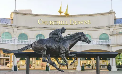  ??  ?? Home of the iconic Kentucky Derby, Churchill Downs has a a sculpture of Barbaro at the gates that welcomes visitors.