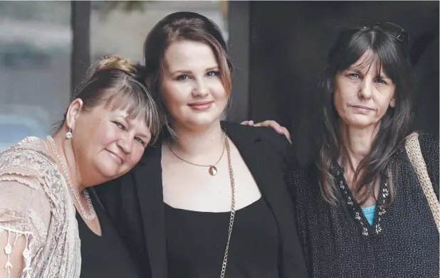  ?? Picture: ANNA ROGERS ?? UNITED IN SUPPORT: Sister Michelle Sommervill­e, daughter Renae Sommervill­e and Vikki Norris, partner of motorbike rider Laurence Sommervill­e who died after a crash at Smithfield two years ago, are backing a petition calling for careless drivers to face...