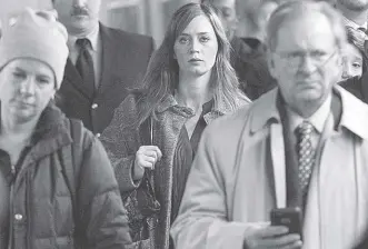 ??  ?? Emily Blunt in a scene from the DreamWorks Pictures’ provocativ­e tale, The Girl on the Train