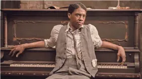  ?? PROVIDED BY DAVID LEE/NETFLIX ?? Chadwick Boseman plays a self-centered cornet player who has designs for having his own band in “Ma Rainey's Black Bottom.”