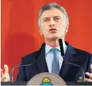  ?? /Reuters ?? Balancing the budget: Argentina President Mauricio Macri first turned to the IMF in May when economic concerns grew.