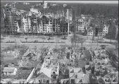  ?? GENYA SAVILOV/AFP VIA GETTY IMAGES ?? This aerial photograph taken on April 24 shows a residentia­l area destroyed during Russia’s invasion of Ukraine in Irpin, northwest of Kyiv, Ukraine.