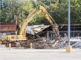  ?? Ned Gerard/Hearst Connecticu­t Media ?? Demolition of the former Kmart property in Milford on Sept. 29, 2022. After being denied in November 2022, Kmart developers are back before Milford’s P&Z board with a new plan for the Bridgeport Avenue location.