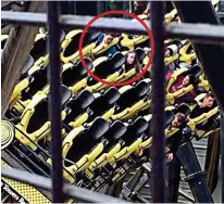  ?? ?? After the crash: Leah and Joe on The Smiler