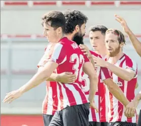  ?? FOTO: ATHLETIC ?? Goleador
Morcillo marcó el segundo tanto ante el Alavés