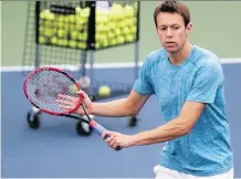  ?? GAVIN YOUNG ?? Recently retired Canadian Daniel Nestor is in Calgary conducting tennis clinics during the National Bank Challenger Tournament.