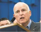  ?? Rich Pedroncell­i / Associated Press ?? Gov. Jerry Brown rarely tips his hand about what he will do on bill signings.