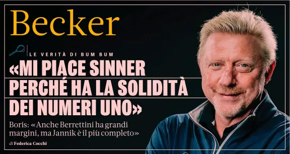  ?? GETTY IMAGES ?? Parole da numero 1 Boris Becker è stato numero 1 del mondo dal 28 gennaio al 17 febbraio 1991 e dall’8 luglio all’8 settembre 1991