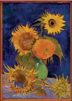  ??  ?? Vincent van Gogh’s Six Sunflowers was destroyed during a bombing raid on Japan during World War II. In his book The Sunflowers Are
Mine, author Martin Bailey details his discovery of a circa 1920 negative of the painting in a folio of art by Paul...