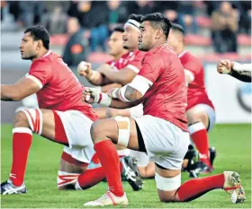  ??  ?? Up for the fight: Tonga have excelled on the field despite financial problems