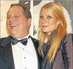  ?? AFP ?? HARVEY. El productor de cine, con la actriz Gwyneth Paltrow.