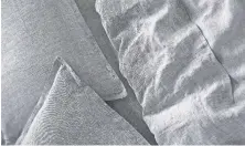  ?? [PROVIDED/RILEYHOME.COM] ?? Linen sheets are a summertime favorite because they are light and breathe. They cost more than cotton sheets because of the labor involved in harvesting and processing flax, and not everyone likes their texture.