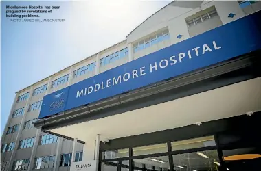  ?? PHOTO: JARRED WILLIAMSON/STUFF ?? Middlemore Hospital has been plagued by revelation­s of building problems.