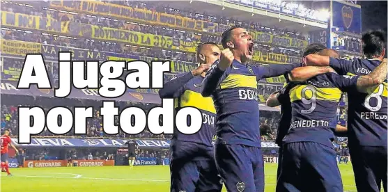  ?? (FOTOBAIRES) ?? Boca, cerca. Los dirigidos por “el Melli” Guillermo Barros Schelotto pueden consagrars­e esta fecha o asegurarse un lugar en la Libertador­es.