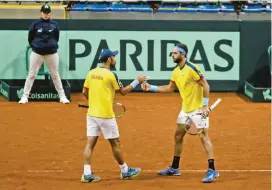  ?? FOTO ?? Sebastián Cabal y Robert Farah tienen en 2019 un registro de 10 victorias y 6 derrotas. No han ganado torneos.