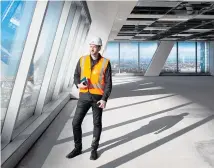  ?? Photo / Sylvie Whinray ?? Lead architect Blair Johnson shows off the Commercial Bay tower before the tenants move in.