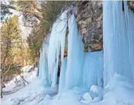  ??  ?? The Curtains ice formation is in Pictured Rocks National Lakeshore in Michigan’s Upper Peninsula. The park is free to visit.