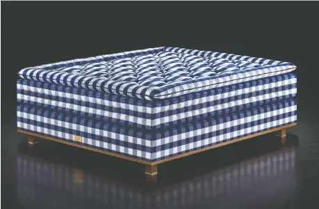  ??  ?? Hastens, a Swedish luxury bed manufactur­er, promises you your best night’s sleep ever, but you will have to pay for it. Its Vividus bed costs a whopping US$195,000 for a queen, including the frame and topper.