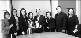  ??  ?? In photo are (from left) Juris Soliman, head, school-building program, SMFI; Joji Banzon, vice chairman awards committee, PRSP; Debbie Pe-Sy, executive director, SMFI; Jika Dalupan, PRSP president; Jose Sio, chairman of the board, SMIC and president...