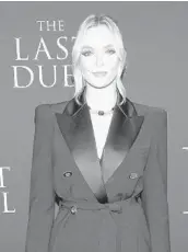  ?? EVAN AGOSTINI/INVISION ?? Actor Jodie Comer attends the premiere of “The Last Duel” on Oct. 9 in New York.