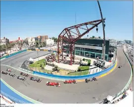  ?? ARXIU / LA VANGUARDIA ?? Panoràmica general del circuit habilitat per al GP de València