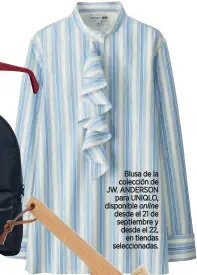 ??  ?? Blusa de la colección de JW. ANDERSON para UNIQLO, disponible online desde el 21 de septiembre y desde el 22, en tiendas selecciona­das.