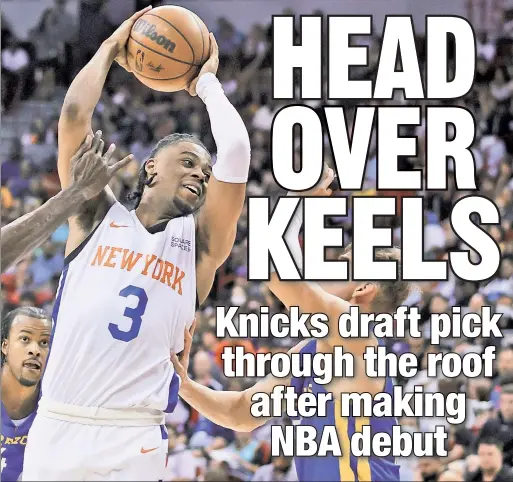  ?? Getty Images ?? KEELS SO GOOD: Trevor Keels, selected by the Knicks 42nd overall out of Duke in last month’s NBA draft, said after posting three points, six rebounds and four steals in his Las Vegas Summer League debut Friday that he “had chills in the walkway before the game.”