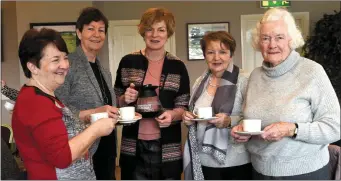  ?? Photos by Michelle Cooper Galvin. All ?? Margaret Cahill, Siobhan Lewis, Mary O’Connell, Joan Moore and Pat Maher enjoying the Friends of the Children of Chernobyl Coffee Morning in the Killarney golf and Fishing Club on Thursday.