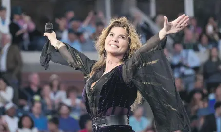  ?? CHARLES SYKES/THE ASSOCIATED PRESS/FILES ?? When Lyme disease robbed her of her singing voice, Shania Twain fought back, eventually regaining the ability to sing. She is now performing on stage and is set to release a new album, Now, which features 16 songs she wrote solo.