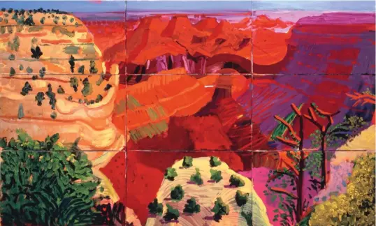  ??  ?? 9 Canvas Study of the Grand Canyon, 1998