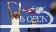 ?? SETH WENIG / AP ?? Sloane Stephens fended off Venus Williams to win a point that involved 25 strokes and enabled her to win the semifinal of the U.S. Open.