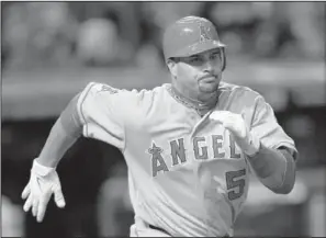  ??  ?? POWER SHORTAGE: Hitting .226 with no home runs, Albert Pujols is off to a struggling start with the Los Angeles Angels after signing with the American League club for $ 240 million in the offseason. Pujols started slowly last year but finished with 37...