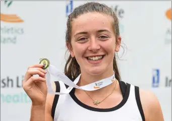  ??  ?? Lauren Cadden from Sligo A.C. who won the girls U19 100m during the Irish Life Health National T&F Juvenile Day 2 at Tullamore Harriers Stadium in Tullamore, Co Offaly. Pic: Matt Browne/Sportsfile