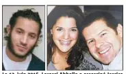  ?? (Photos Facebook et AFP) ?? Le  juin , Larossi Abballa a assassiné Jessica Schneider et Jean-Baptiste Salvaing sous les yeux de leur fils de  ans et demi.