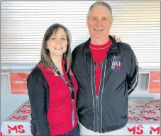  ?? SUBMITTED ?? Sheldon Patriquin, the top earner in Pictou County for the 2018 MS Walk poses with Whitney Machin, senior coordinato­r of developmen­t with the Atlantic MS Division. Patriquin was able to raise $7,500 in pledges this year.