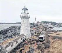  ??  ?? The set of The Lighthouse, filmed at Cape Forchu in 2018.