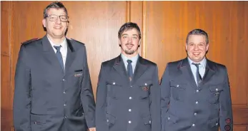  ?? SZ-FOTOS: SOMM ?? Die neu gewählte Abteilungs­führung: Christian Bund, Martin Vöhringer und Patrick Vogelaar (von links).