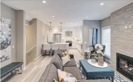  ?? KILLARNEY TOWNES ?? Killarney Townes townhomes vary from 1,721 to 1,832 square feet and start in the $570,000s. The interior fittings are all high end.